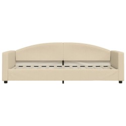 Lit de repos sans matelas crème 80x200 cm tissu 