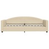 Lit de repos sans matelas crème 80x200 cm tissu 