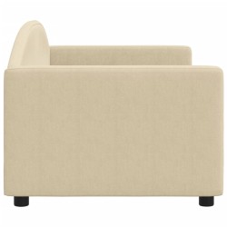 Lit de repos sans matelas crème 80x200 cm tissu 