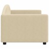 Lit de repos sans matelas crème 80x200 cm tissu 