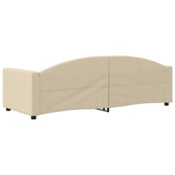 Lit de repos sans matelas crème 80x200 cm tissu 
