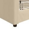 Lit de repos sans matelas crème 80x200 cm tissu 