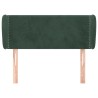 Tête de lit avec oreilles Vert foncé 103x23x78/88 cm Velours 
