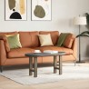 Pieds de table basse en acier naturel, 2 pièces, 38 x (42-43) cm 