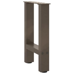 Pieds de table basse en acier naturel, 2 pièces, 38 x (42-43) cm 