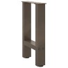 Pieds de table basse en acier naturel, 2 pièces, 38 x (42-43) cm 