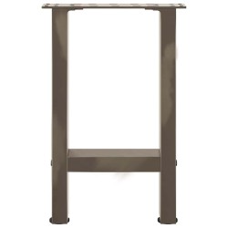 Pieds de table basse en acier naturel, 2 pièces, 38 x (42-43) cm 