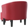 Chaise cabriolet avec repose-pied rouge bordeaux similicuir 