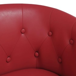 Chaise cabriolet avec repose-pied rouge bordeaux similicuir 