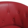Chaise cabriolet avec repose-pied rouge bordeaux similicuir 