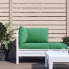 Coussins de palette lot de 3 vert tissu oxford 