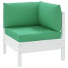 Coussins de palette lot de 3 vert tissu oxford 