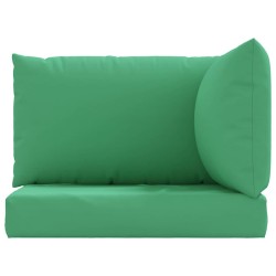 Coussins de palette lot de 3 vert tissu oxford 