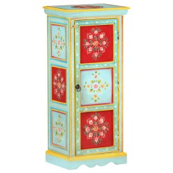 Buffet peint à la main 40x30x90 cm Bois de manguier solide 