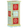 Buffet peint à la main 40x30x90 cm Bois de manguier solide 