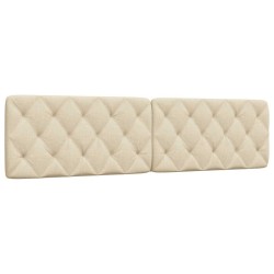 Coussin de tête de lit crème 200 cm tissu 