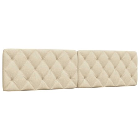 Coussin de tête de lit crème 200 cm tissu 