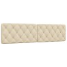 Coussin de tête de lit crème 200 cm tissu 
