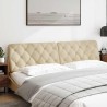 Coussin de tête de lit crème 200 cm tissu 