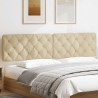 Coussin de tête de lit crème 200 cm tissu 