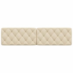 Coussin de tête de lit crème 200 cm tissu 