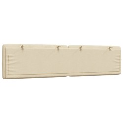 Coussin de tête de lit crème 200 cm tissu 