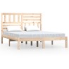 Cadre de lit sans matelas 135x190 cm bois de pin massif 