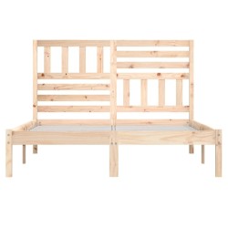Cadre de lit sans matelas 135x190 cm bois de pin massif 