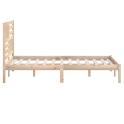 Cadre de lit sans matelas 135x190 cm bois de pin massif 