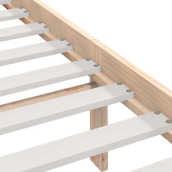 Cadre de lit sans matelas 135x190 cm bois de pin massif 