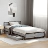 Cadre de lit avec tiroirs sans matelas sonoma gris 100x200 cm 