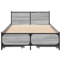 Cadre de lit avec tiroirs sans matelas sonoma gris 100x200 cm 