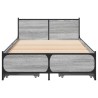 Cadre de lit avec tiroirs sans matelas sonoma gris 100x200 cm 