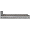 Cadre de lit avec tiroirs sans matelas sonoma gris 100x200 cm 