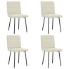 Chaises à manger lot de 4 Crème Velours 
