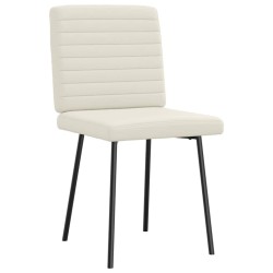 Chaises à manger lot de 4 Crème Velours 