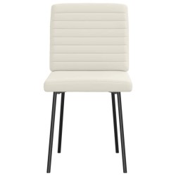 Chaises à manger lot de 4 Crème Velours 