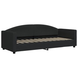Lit de repos sans matelas noir 80x200 cm tissu 