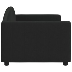Lit de repos sans matelas noir 80x200 cm tissu 