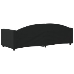 Lit de repos sans matelas noir 80x200 cm tissu 