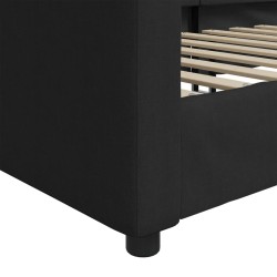 Lit de repos sans matelas noir 80x200 cm tissu 