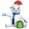 Ours en peluche gonflable de Noël à LED 240 cm 