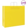 Sacs en papier 250 pcs avec poignées jaune 54x15x49 cm 
