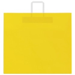 Sacs en papier 250 pcs avec poignées jaune 54x15x49 cm 