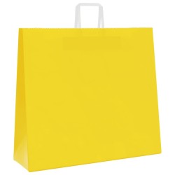 Sacs en papier 250 pcs avec poignées jaune 54x15x49 cm 