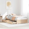 Cadre de lit sans matelas 90x200 cm bois de pin massif 
