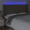 Tête de lit à LED Taupe 183x16x118/128 cm Tissu 