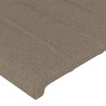 Tête de lit à LED Taupe 183x16x118/128 cm Tissu 