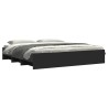Cadre de lit sans matelas noir 200x200 cm bois d'ingénierie 