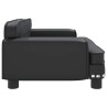 Lit pour chien noir 70x45x30 cm similicuir 